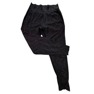 Athleta Venice Joggers Women’s Gray Ribbed Waist Tapered Cuff Lounge Pants Small